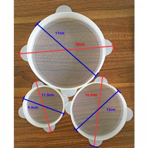 Food Grade Set of 3 Reuble Lids Bowl Silicone Seal Covers